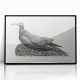 Modern Wall Art - Cormorant on Nest - Contemporary Minimalist Print