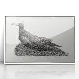 Modern Wall Art - Cormorant on Nest - Contemporary Minimalist Print