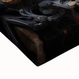 Large art canvas featuring a black and white landscape painting, ideal for bedroom wall decor.