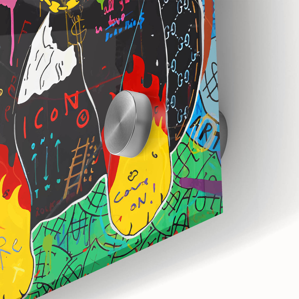 Vibrant Pop Art Wall Art – Colorful Fire Panda Canvas