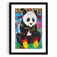 Vibrant Pop Art Wall Art – Colorful Fire Panda Canvas