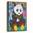 Vibrant Pop Art Wall Art – Colorful Fire Panda Canvas