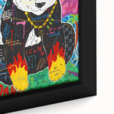 Vibrant Pop Art Wall Art – Colorful Fire Panda Canvas