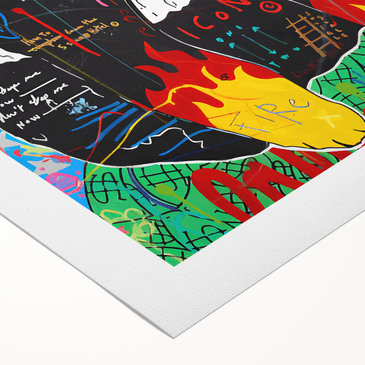 Vibrant Pop Art Wall Art – Colorful Fire Panda Canvas