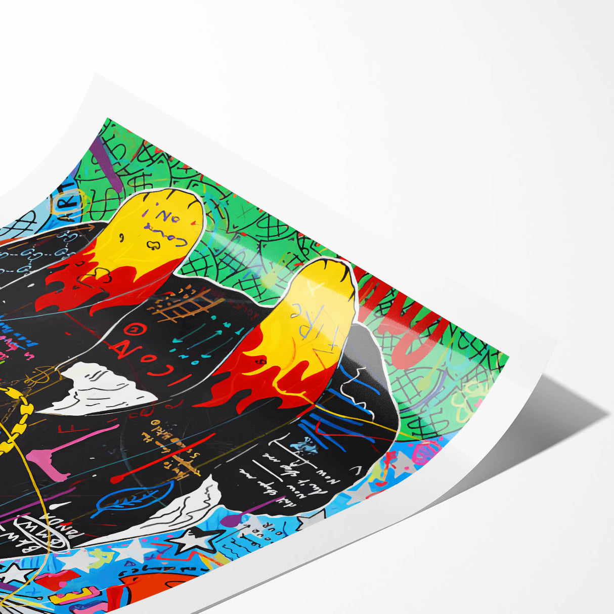 Vibrant Pop Art Wall Art – Colorful Fire Panda Canvas