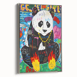 Vibrant Pop Art Wall Art – Colorful Fire Panda Canvas