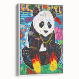 Vibrant Pop Art Wall Art – Colorful Fire Panda Canvas