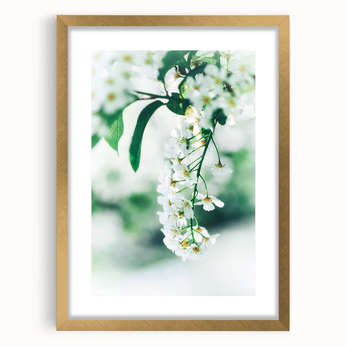 Extra large abstract art print with textured design in soft pastel shades, framed in gold, ideal for living room decor.