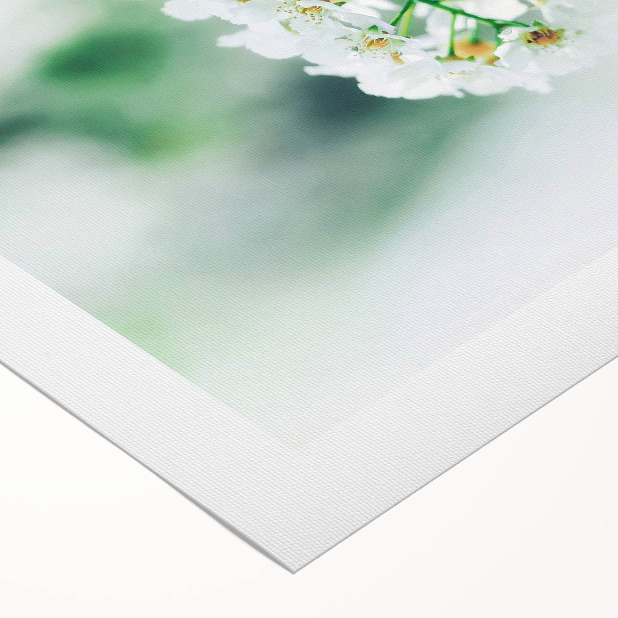 Art deco poster featuring a stylized spring scene in pastel hues on a rolled canvas, suitable for dining room decor.