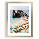 Textured abstract art print in muted earth tones on framed canvas, suitable for bedroom wall decor.