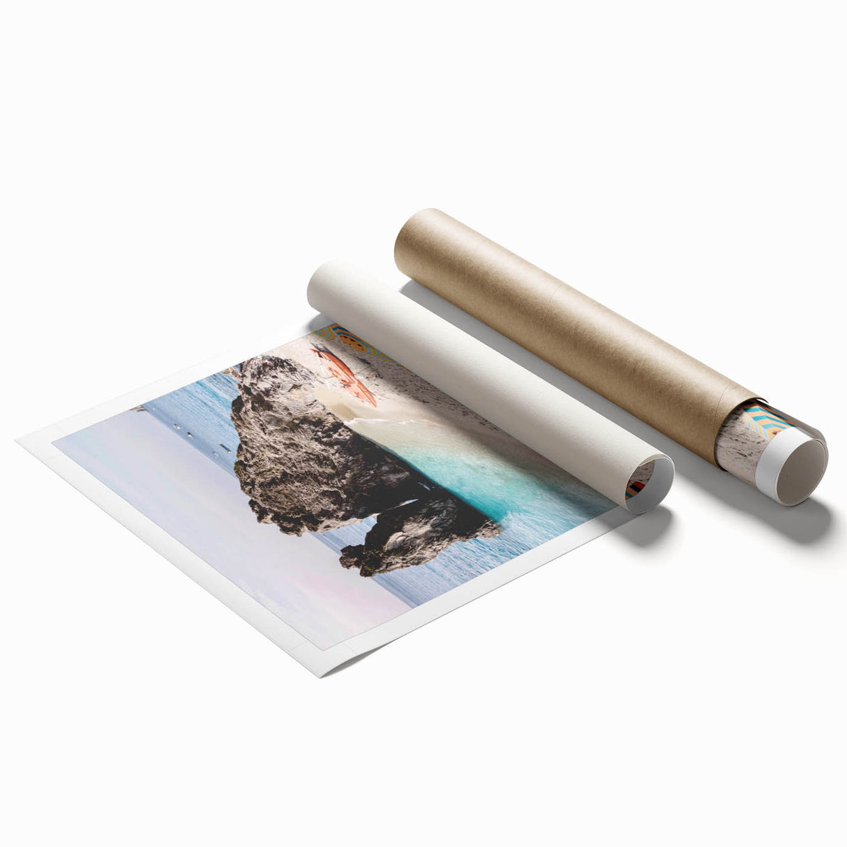 Extra large rolled print featuring summer floral art in vibrant colors, ideal for classy bathroom wall art.