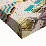 Large art of a black and white landscape painting on stretched canvas, ideal for bedroom wall decor.