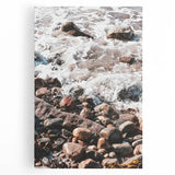 Large black and white abstract art on stretched canvas, featuring dynamic brush strokes, ideal for kitchen wall art.