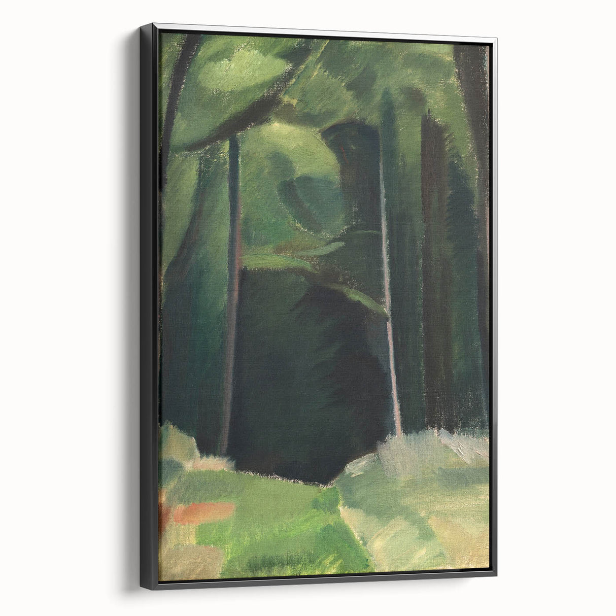 Abstract Modern Art – Bold Lines and Colors on Framed Canvas