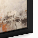 Close-up of a framed canvas wall art piece showcasing abstract strokes in vibrant colors, featuring dynamic textures that enhance modern decor.