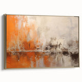 Abstract wall art featuring bold gold and black strokes on a framed canvas, showcasing a modern design ideal for contemporary home decor. The piece adds elegance and sophistication to any room, perfect for accent walls or art collections.