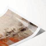 Abstract strokes wall art print showcasing vibrant colors and dynamic shapes, ideal for modern home decor. Rolled for easy shipping and display.