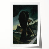 Modern Abstract Art – Geometric Lines on Rolled Canvas