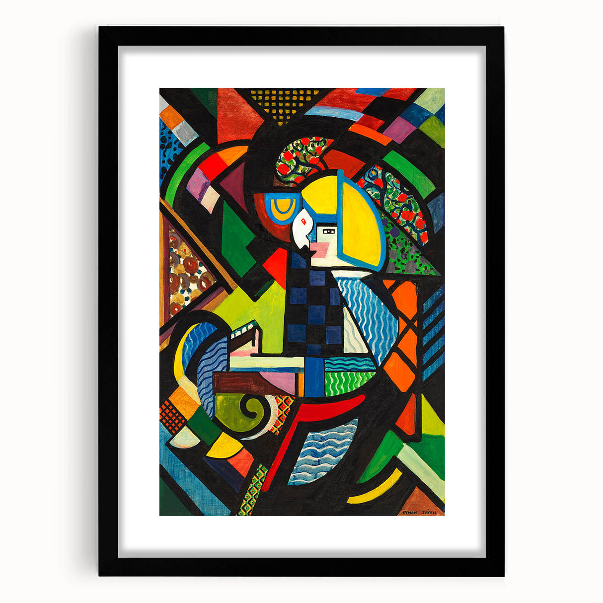 Contemporary Art Prints – Abstract Colorful Shapes on Stretched Canvas