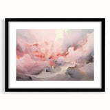 Abstract wall art featuring bold, colorful strokes in a framed design with a black mat, perfect for modern home decor and art enthusiasts.