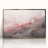 Framed acrylic wall art featuring abstract gold strokes on a sleek black background, perfect for modern home decor, adding sophistication and elegance to any space.