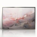 Framed abstract wall art featuring dynamic silver strokes on a textured background, perfect for modern decor. Ideal for enhancing contemporary living spaces.