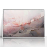 Framed abstract strokes wall art featuring a minimalist white design with dynamic brushwork, ideal for modern home decor or office aesthetics.