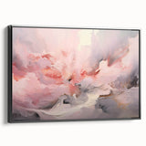 Framed canvas wall art showcasing abstract black strokes on a textured background, viewed from the side. Ideal for modern home decor and artistic interiors.