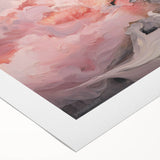 Abstract wall art on rolled canvas featuring vibrant strokes in shades of blue, orange, and yellow, perfect for modern decor. Ideal for enhancing living spaces.