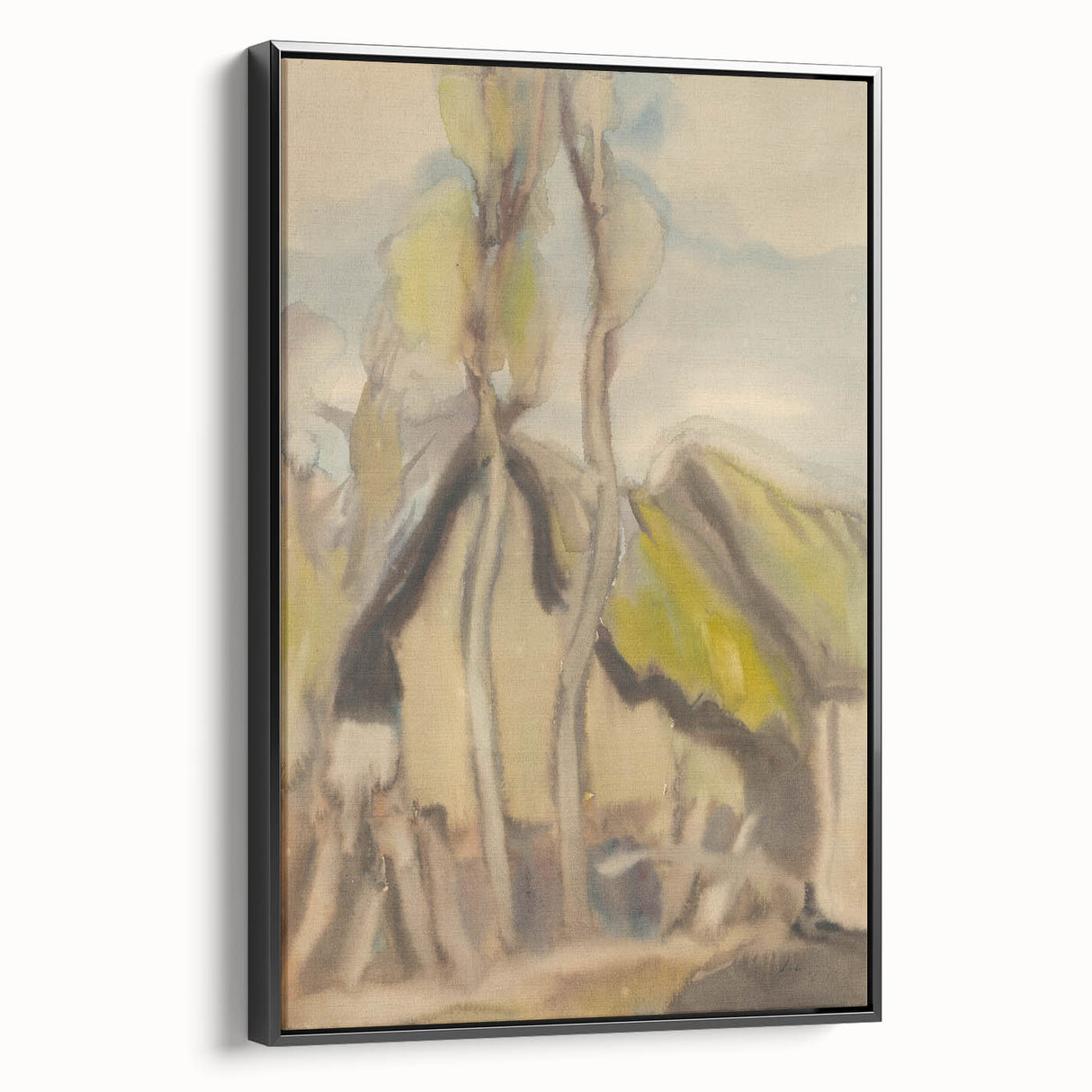 Modern Abstract Art – Fluid Shapes on Framed Acrylic Glass