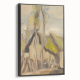 Modern Abstract Art – Fluid Shapes on Framed Acrylic Glass