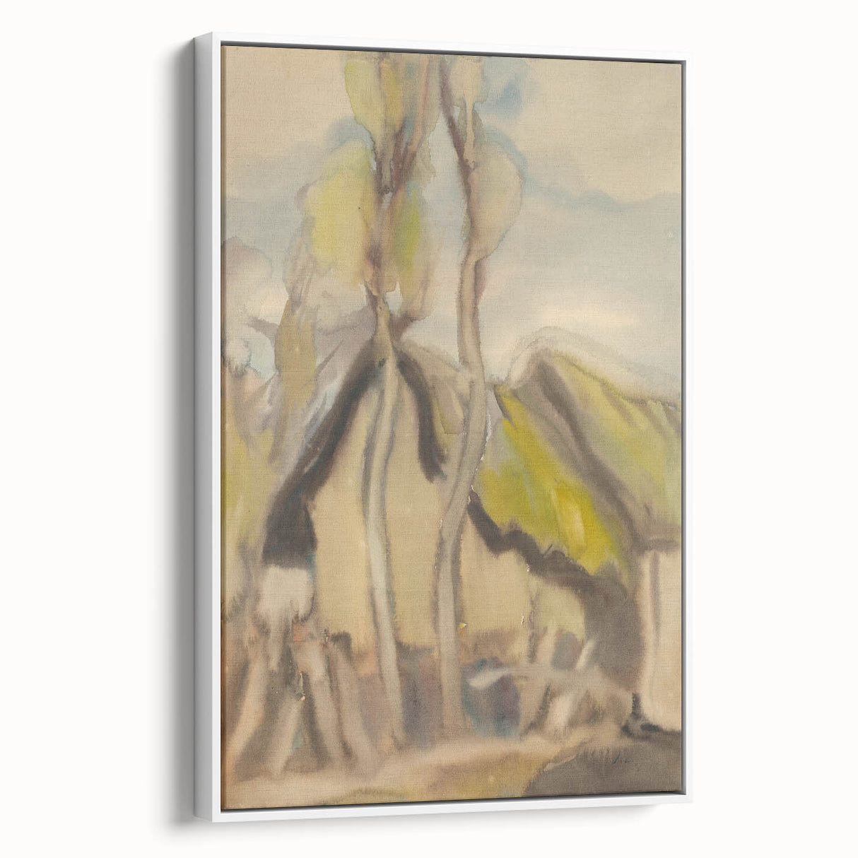 Modern Abstract Art – Fluid Shapes on Framed Acrylic Glass
