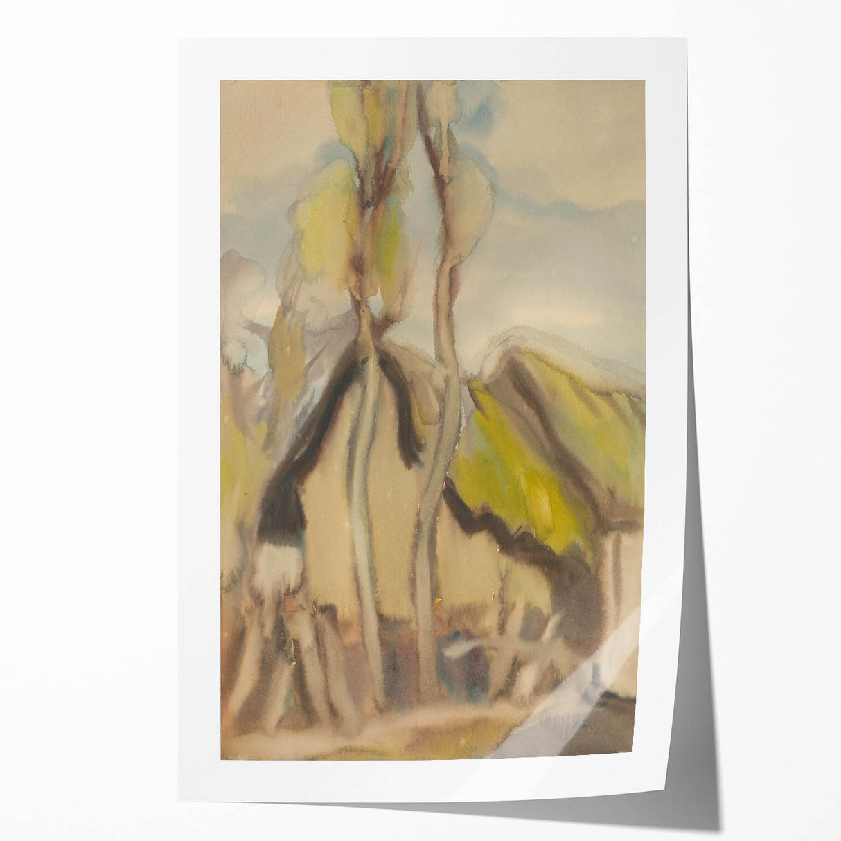 Modern Abstract Art – Fluid Shapes on Framed Acrylic Glass