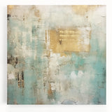 Abstract wall art canvas showcasing vibrant strokes in shades of blue, orange, and white, ideal for modern home decor. Perfect for enhancing living spaces with artistic flair.