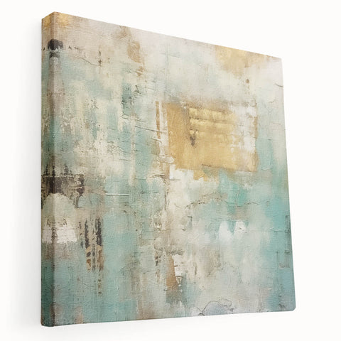 Abstract strokes wall art in vibrant colors displayed on a stretched canvas, showcasing a modern design with rich textures and artistic flair, ideal for contemporary decor.