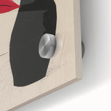 Abstract Modern Art – Minimalist Woman Illustration on Framed Print