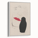 Abstract Modern Art – Minimalist Woman Illustration on Framed Print