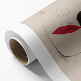 Abstract Modern Art – Minimalist Woman Illustration on Framed Print