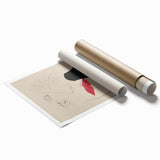 Abstract Modern Art – Minimalist Woman Illustration on Framed Print