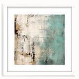 Abstract wall art featuring colorful strokes in a modern frame with white matting, perfect for enhancing contemporary interiors. Ideal for home decor or office spaces.