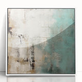 Framed abstract strokes wall art in white acrylic featuring bold colors and dynamic brushwork, perfect for modern home decor and artistic accent walls.