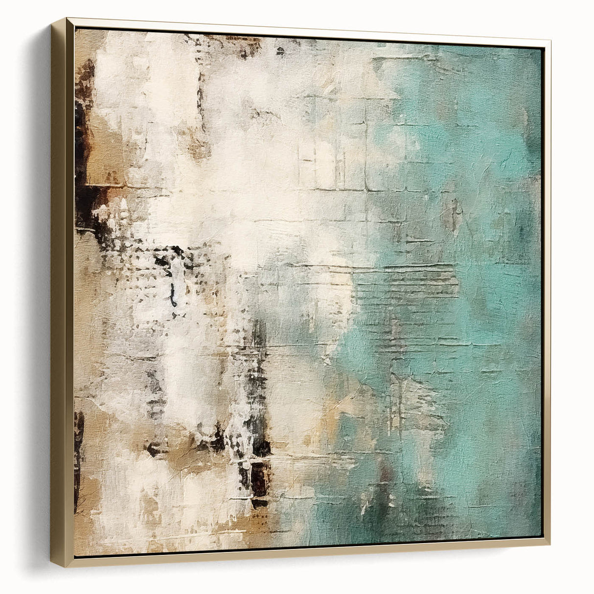 Framed abstract wall art featuring elegant silver and gold strokes on a textured canvas, perfect for modern home decor and stylish interior design.