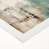 Abstract strokes wall art on rolled canvas showcasing vibrant colors and dynamic shapes, perfect for modern home decor. Packaged securely in a sturdy tube.