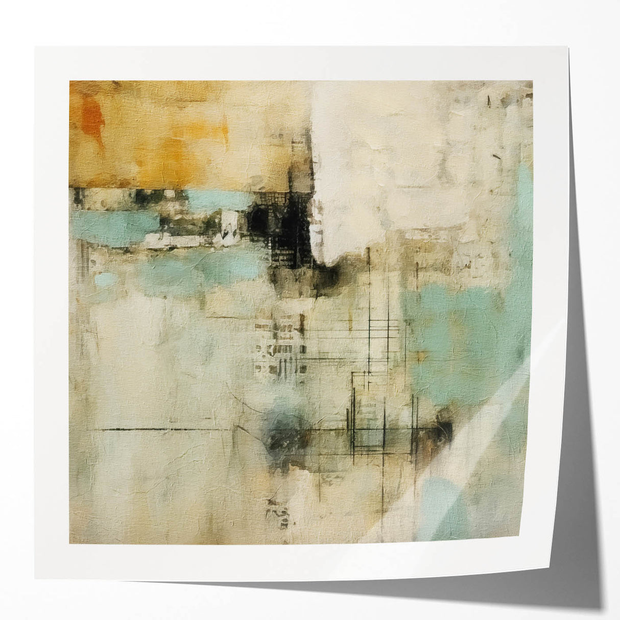 Abstract wall art featuring vibrant, multicolored strokes in a glossy finish, perfect for modern decor. Ideal for adding a contemporary touch to any living space.