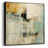 Framed wall art showcasing abstract strokes in black and white, featuring a textured canvas design. Perfect for modern home decor, adding sophistication to any room.