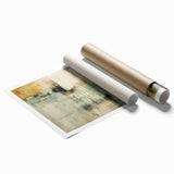 Abstract wall art print showcasing vibrant strokes in shades of blue, pink, and yellow, designed for modern home decor. Perfect for adding a contemporary touch to any space.