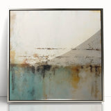 Framed abstract wall art showcasing dynamic silver strokes on a white background, perfect for modern home decor and artistic interior design.