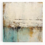 Abstract wall art featuring vibrant multicolored strokes on stretched canvas, showcasing a dynamic interplay of colors ideal for modern decor. Perfect for adding a contemporary touch to any living space or office setting.