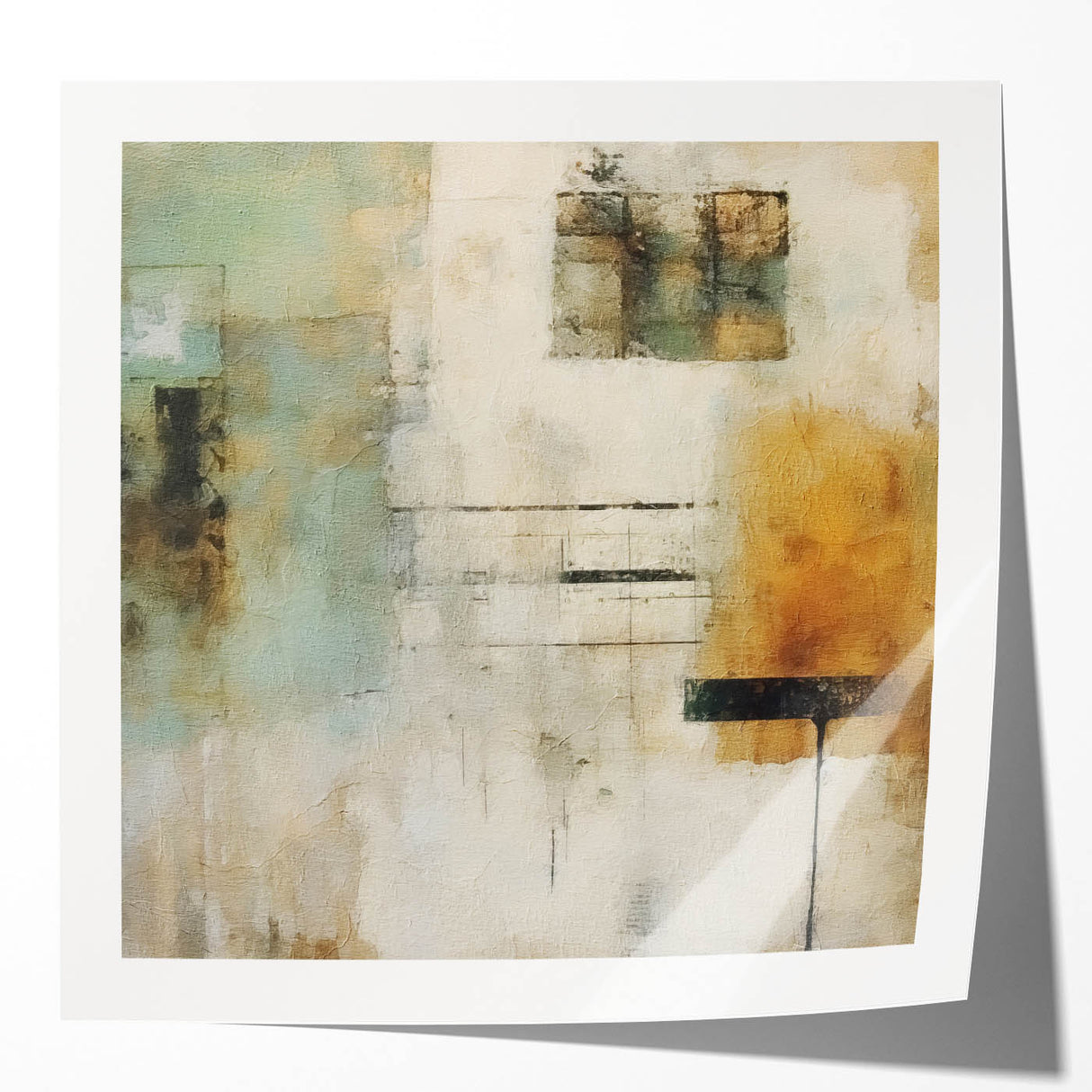 Abstract strokes wall art print showcasing vibrant colors and fluid shapes, designed to enhance modern interiors. Perfect for contemporary home decor.