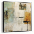Framed canvas wall art showcasing abstract strokes in black and white, highlighting modern design elements and textures, perfect for contemporary interior decor.
